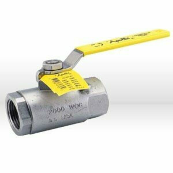 Apollo Valve Stainless Steel Ball Valve, 1in. , Handle: Lock Plate, NPT, Threaded two-piece design 76-105-19A